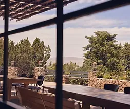 Ranch terrace with open landscape views